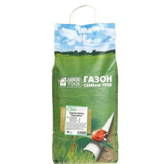 Травосмесь газона семена Зеленый уголок Лужайка 4660001291102