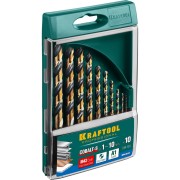 Набор сверл по металлу KRAFTOOL 29656-H10 Набор сверл по металлу KRAFTOOL 29656-H10