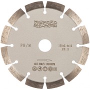 Сегментный алмазный диск по железобетону MESSER 150D-2.4T-12W-12S-22.2 01-15-150 Сегментный алмазный диск по железобетону MESSER 150D-2.4T-12W-12S-22.2 01-15-150