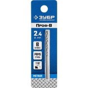 Сверло по металлу ЗУБР Проф-В 29621-2.4 Сверло по металлу ЗУБР Проф-В 29621-2.4