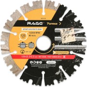 Сегментированный диск алмазный по железобетону и камню RAGE 600128 Сегментированный диск алмазный по железобетону и камню RAGE 600128