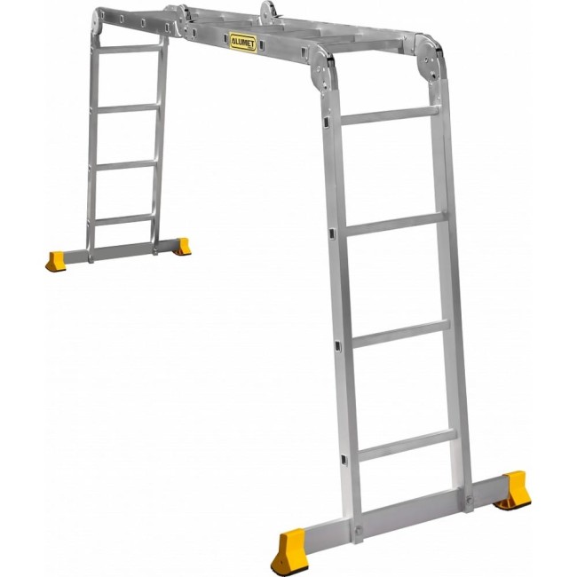Алюминиевая двухсекционная шарнирная лестница Алюмет Серия Т4 Т 444