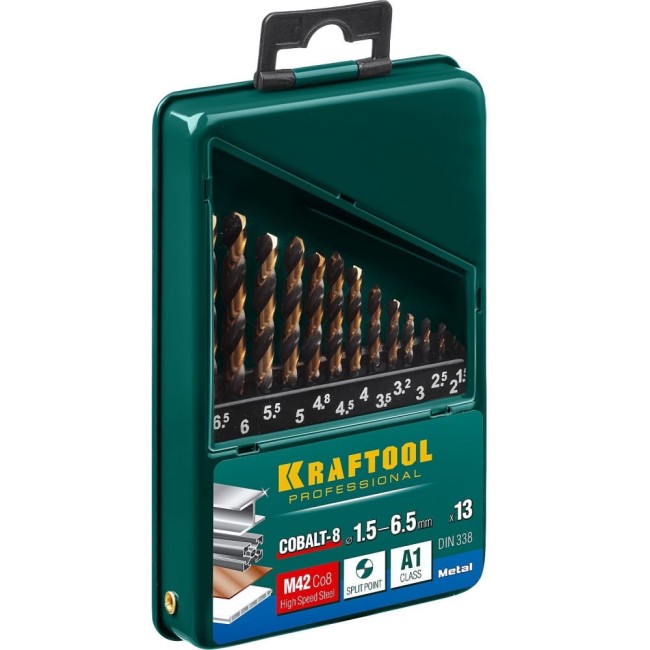 Набор сверл по металлу KRAFTOOL 29656-H13