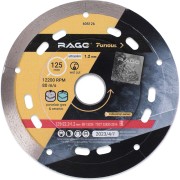 Сегментированный ультратонкий диск алмазный по керамограниту RAGE 605126 Сегментированный ультратонкий диск алмазный по керамограниту RAGE 605126