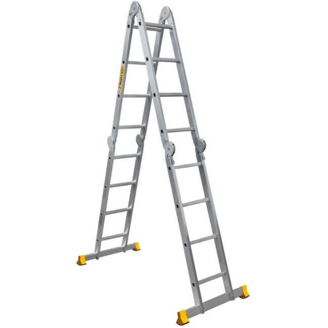Алюминиевая двухсекционная шарнирная лестница Алюмет Серия Т4 Т 445