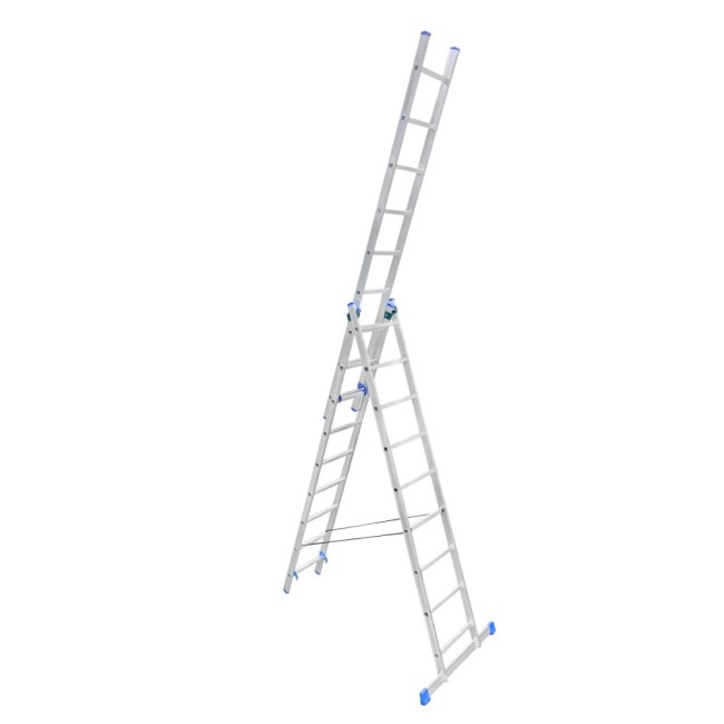 Трехсекционная алюминиевая лестница LadderBel LS309