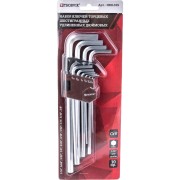 Набор торцевых шестигранных удлиненных дюймовых ключей THORVIK HKIL10S 53099 Набор торцевых шестигранных удлиненных дюймовых ключей THORVIK HKIL10S 53099