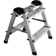 Алюминиевая двухступенчатая двухсторонняя стремянка Perilla 111402 Алюминиевая двухступенчатая двухсторонняя стремянка Perilla 111402