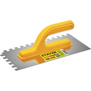 Зубчатая нержавеющая штукатурная гладилка STAYER Master 08012-10 Зубчатая нержавеющая штукатурная гладилка STAYER Master 08012-10