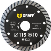 Алмазный диск по бетону и камню GRAFF GDD 17 115.10 Алмазный диск по бетону и камню GRAFF GDD 17 115.10