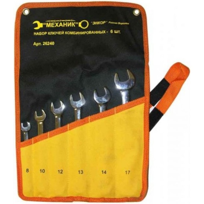 Набор комбинированных ключей Энкор 26240