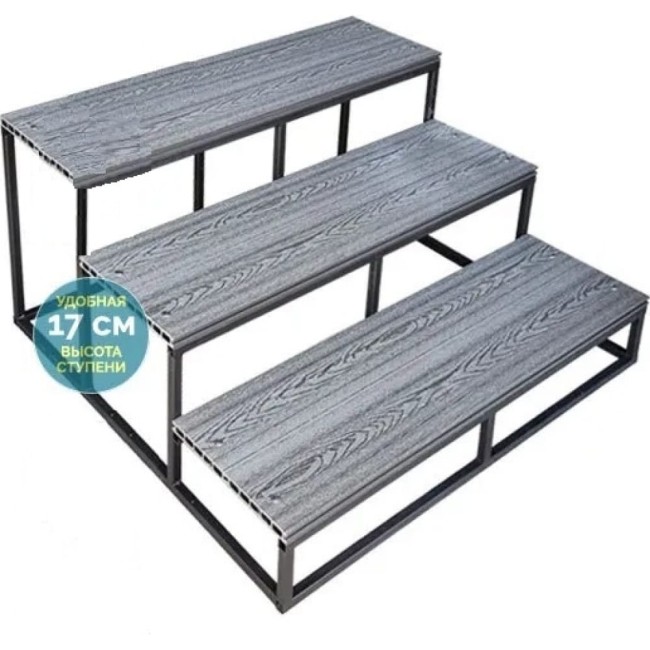 Лестница УЛИЧНЫЕ ЛЕСТНИЦЫ Дача Грэй UL-DACHA-3-GR