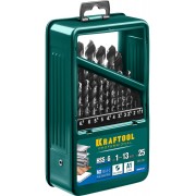 Набор сверл по металлу KRAFTOOL 29651-H25 Набор сверл по металлу KRAFTOOL 29651-H25