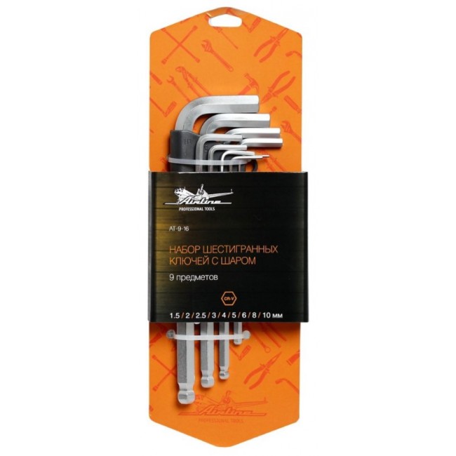 Набор шестигранных ключей Airline AT-9-16