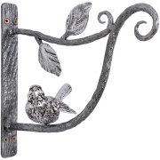 Держатель для кашпо BOGACHO Птичка Терра Ливз 79031/серебристый Держатель для кашпо BOGACHO Птичка Терра Ливз 79031/серебристый