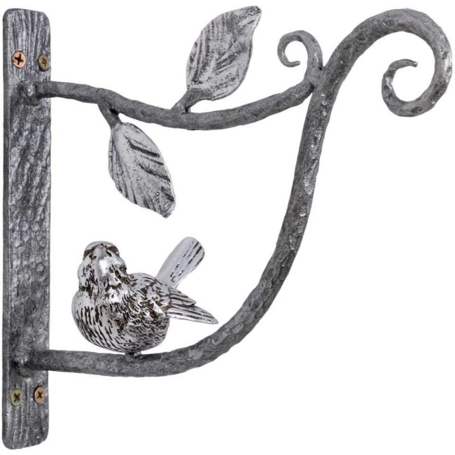 Держатель для кашпо BOGACHO Птичка Терра Ливз 79031/серебристый