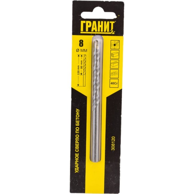 Ударное сверло по бетону Гранит 308120