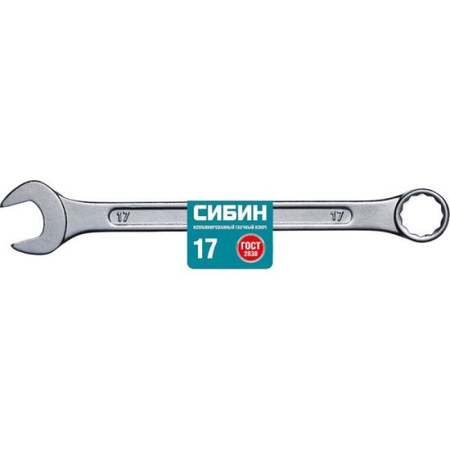 Комбинированный гаечный ключ СИБИН 27089-17_z01