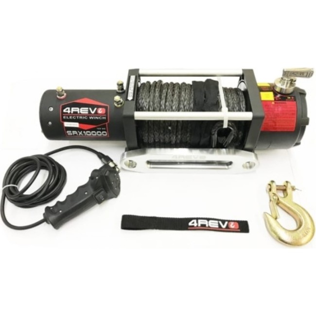 Автомобильная лебедка 4REVO SRX FS 1000 lbs 12В, синтетический трос 4R-W103B-12