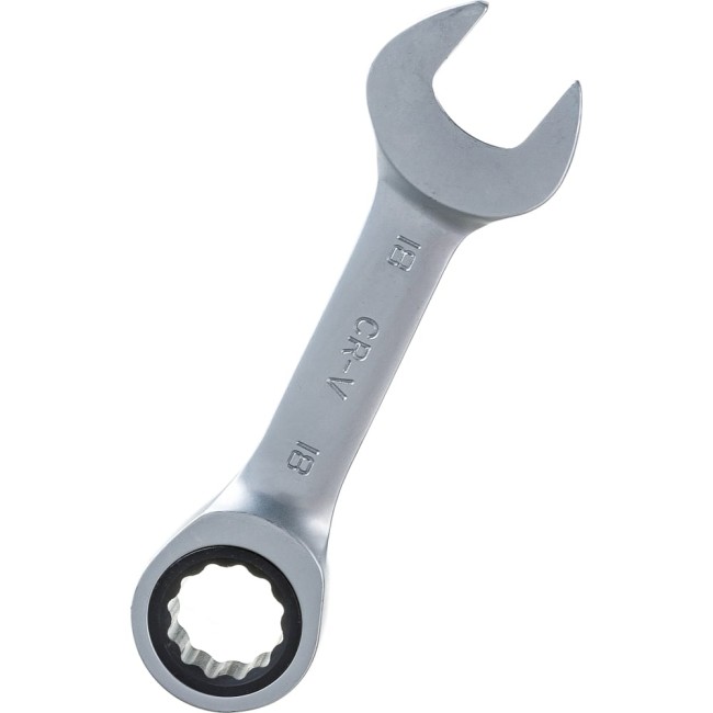 Комбинированный трещоточный короткий гаечный ключ THORVIK CSRW18 53527