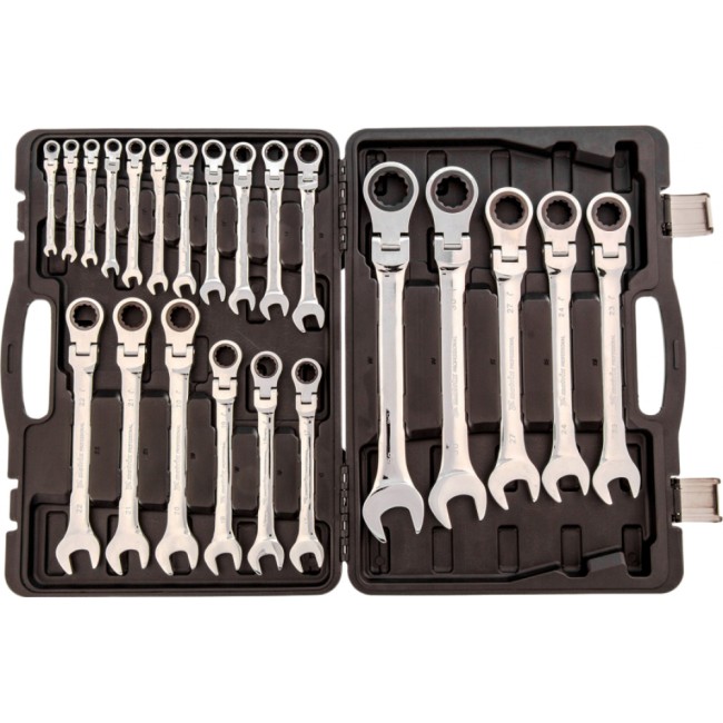 Набор комбинированных трещоточных ключей MATRIX 14800