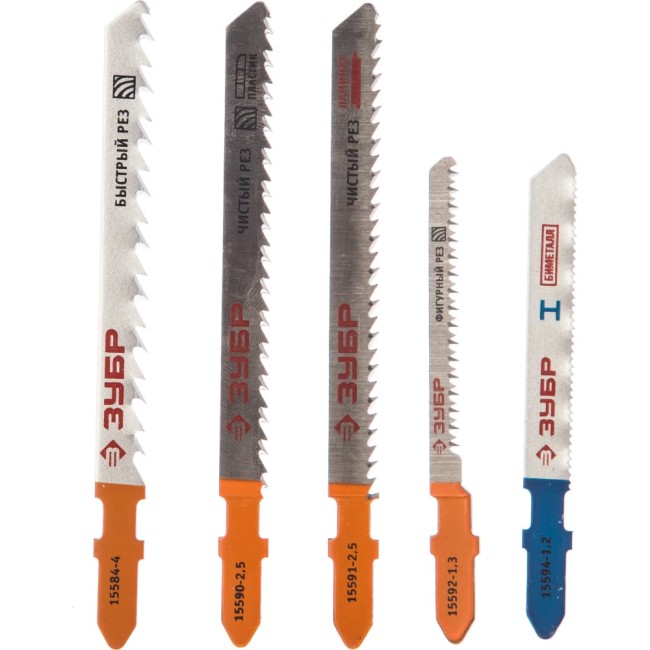 Полотна по дереву и металлу для эл/лобзика, T101B, T144D, T101BR, Т101АО, T218AF ЗУБР 15580-H5