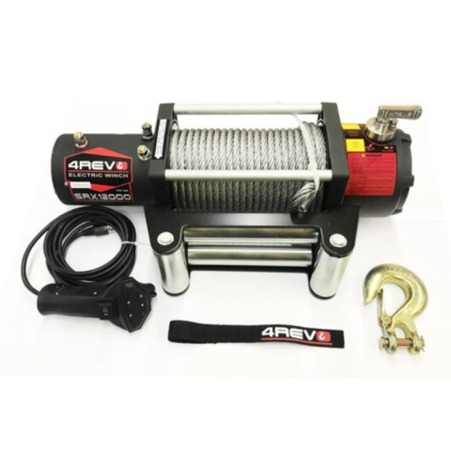 Автомобильная лебедка 4REVO 12000 lbs 12В, стальной трос 4R-W123A-12