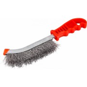 Щетка NORGAU с пластиковой рукояткой, стальная проволока 087602102 Щетка NORGAU с пластиковой рукояткой, стальная проволока 087602102