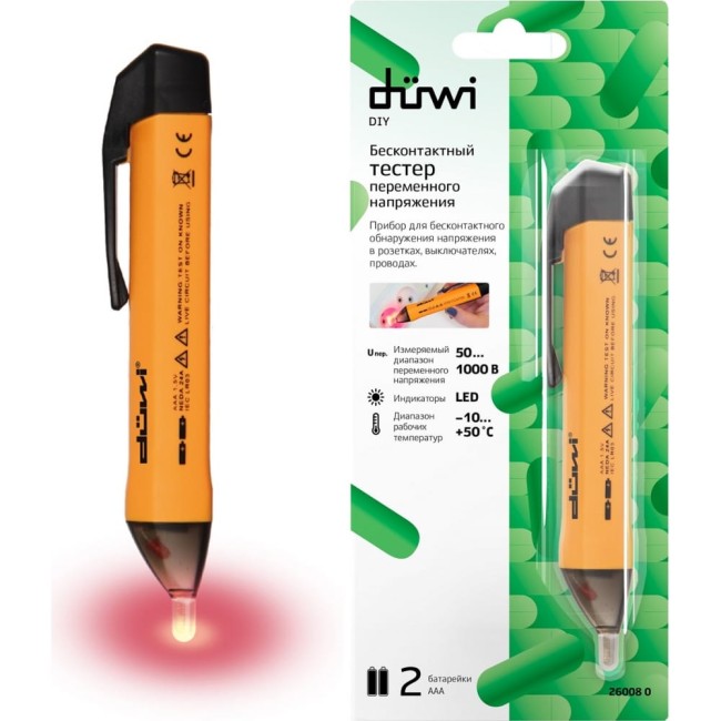Бесконтактный тестер переменного напряжения duwi DIY 26008 0