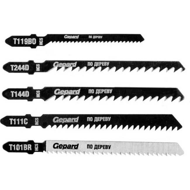 Набор пилок для электролобзика по дереву Gepard GP0601-05
