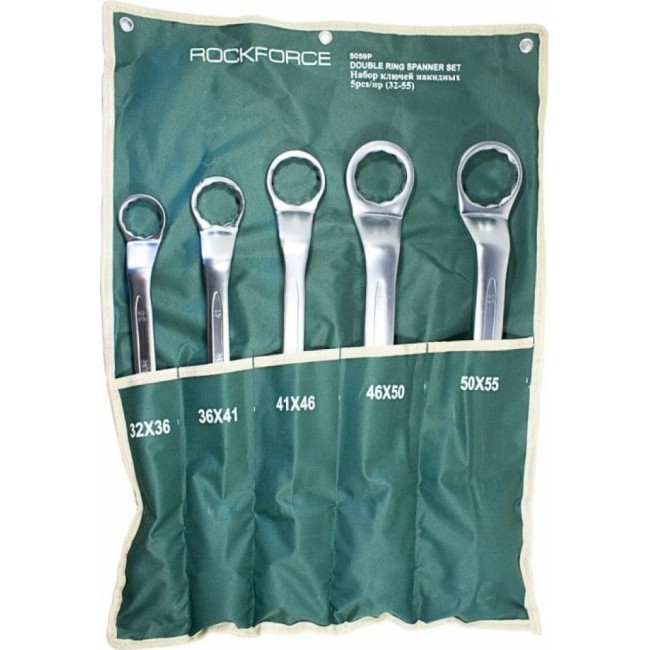 Набор накидных двенадцатигранных ключей Rockforce RF-5059P