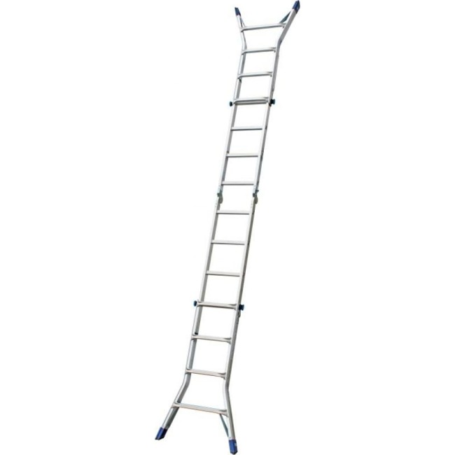 Шарнирная телескопическая стремянка Krause STABILO 133953