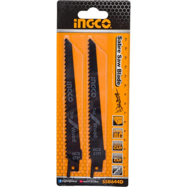 Набор полотен по дереву для сабельной пилы INGCO SSB644D
