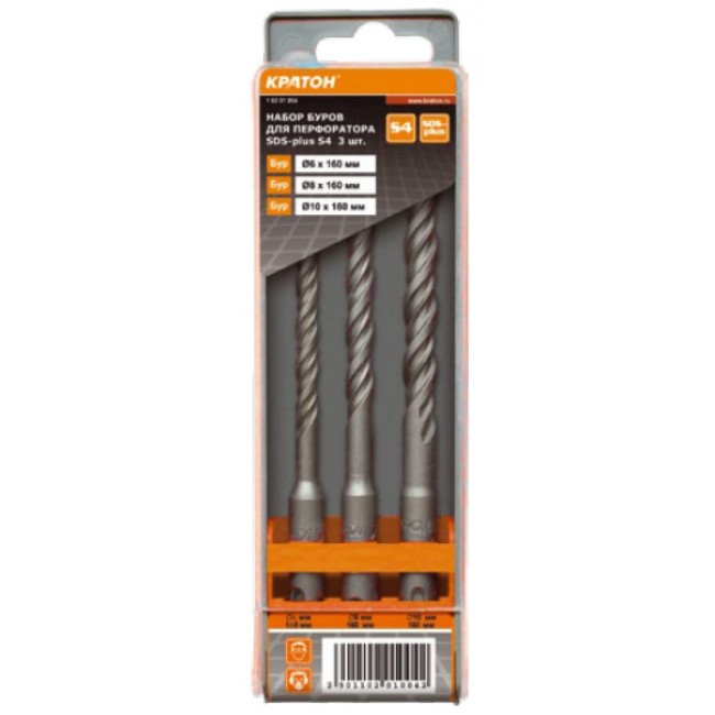 Набор буров sds-plus Кратон 1 02 01 004