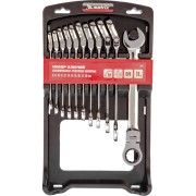 Набор комбинированных трещоточных ключей MATRIX 14796 Набор комбинированных трещоточных ключей MATRIX 14796