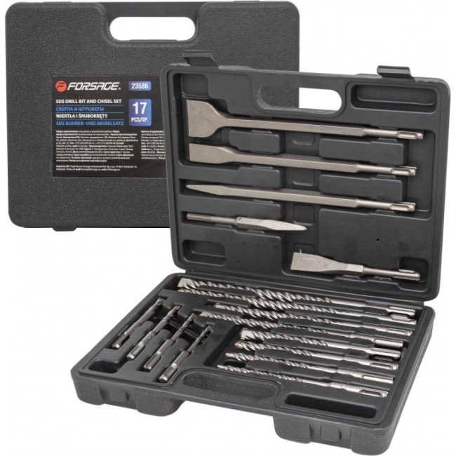 Набор сверл по бетону и штроберов Forsage F-23586
