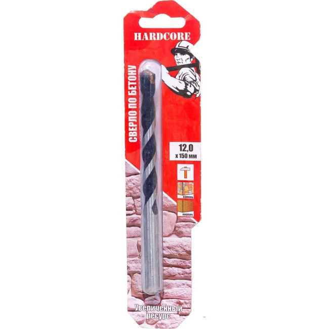 Сверло по бетону Hardcore 12x150 мм 130012