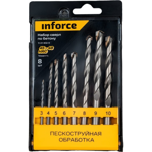 Набор сверл по бетону Inforce 11-01-902-8