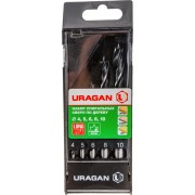 Набор спиральных сверл по дереву Uragan 29419-H5 Набор спиральных сверл по дереву Uragan 29419-H5