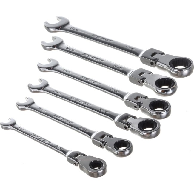 Комбинированные трещоточные шарнирные ключи DEKO RW02 065-0550