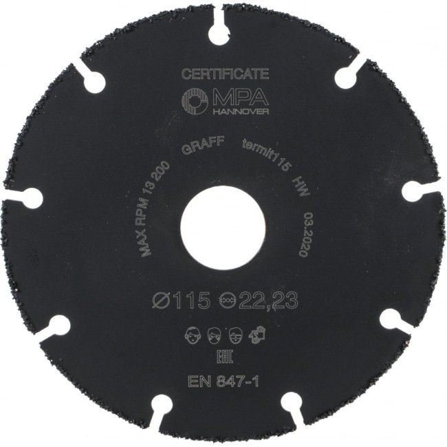 Отрезной диск по дереву для ушм GRAFF Termit termit115