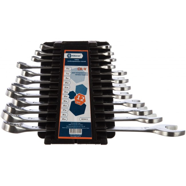 Набор комбинированных ключей КОБАЛЬТ 020104-12
