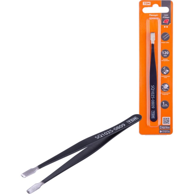 Прямой пинцет TDM Рубин SQ1025-0809