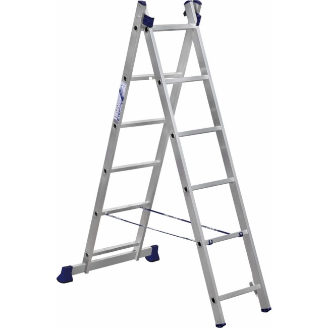 Двухсекционная универсальная алюминиевая двухсекционная лестница Алюмет H2 5206 Двухсекционная универсальная алюминиевая двухсекционная лестница Алюмет H2 5206