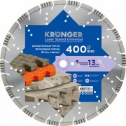 Алмазный сегментный диск по армированному бетону Kronger Laser Speed Universal B200400SU Алмазный сегментный диск по армированному бетону Kronger Laser Speed Universal B200400SU