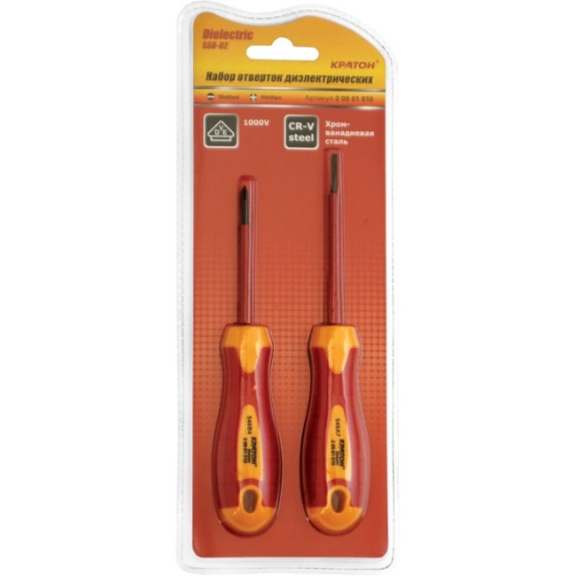 Набор диэлектрических отверток Кратон Dielectric SSD-02 2 09 01 010