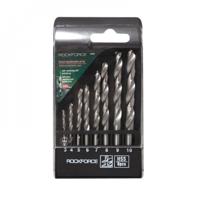 Набор сверл по металлу Rockforce RF-DBS08(29132)