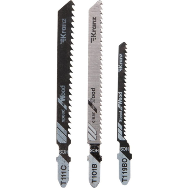 Набор пилок для лобзика по дереву KRANZ №1 KR-92-0321