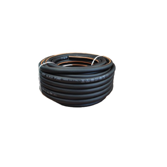 Противоскручивающийся трехслойный армированный шланг GLQ BLACK PURE .BP 1/2" 25m Противоскручивающийся трехслойный армированный шланг GLQ BLACK PURE .BP 1/2" 25m