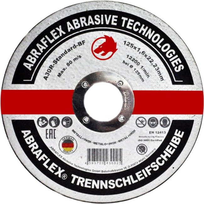 Круг отрезной по металлу нержавейке Abraflex А125162223